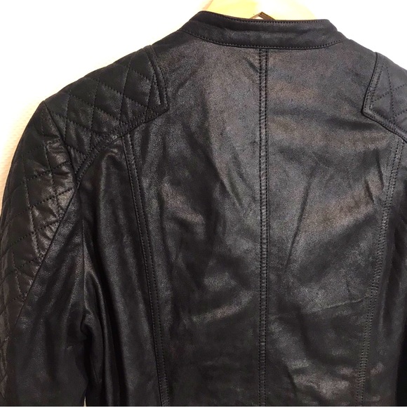 Italian leather biker jacket - Picture 5 of 6